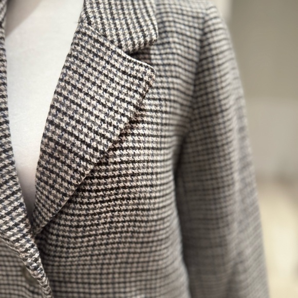 Mango Black and White Checkered Trench Coat - Picture 4 of 8